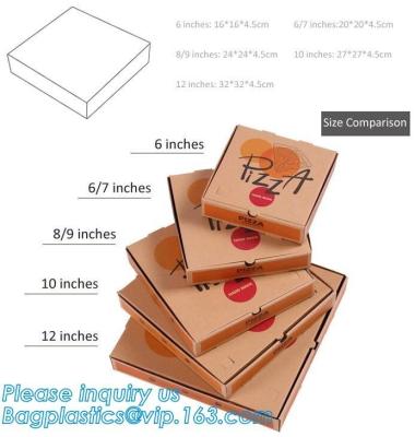 China Custom logo cheap kraft paper unique personalized corrugated round 6 inch 8inch 16 inch 12 inch pizza box bagease, pack for sale