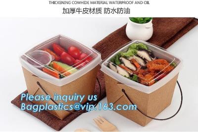 China Wholesale design disposable food packaging kraft paper lunch box for food,disposable takeout food packaging kraft paper for sale