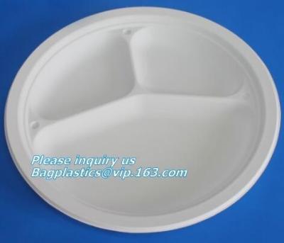 Chine la fécule de maïs écologique ronde plaque les plats jetables de restaurant, saladier biodégradable de produit sûr biodégradable à vendre