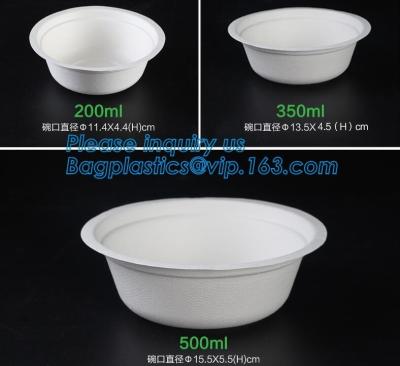 China biodegradable sugarcane bagasse bowl,Food Grade Biodegradable Disposable Sugarcane Bagasse Bowl With Lid, pulp bowl pac for sale