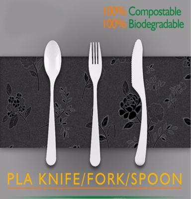 中国 Compostable食事用器具類、PLAの生物分解性の使い捨て可能な食事用器具類の生物分解性の使い捨て可能な食事用器具類kitchenwarプラスチックPLAの食事用器具類 販売のため