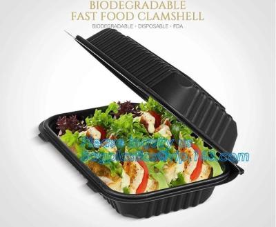 Chine Conteneur biodégradable de plats à emporter de fécule de maïs de la bagasse 24oz jetable en gros avec le couvercle, bagease, paquet de bagplastics à vendre