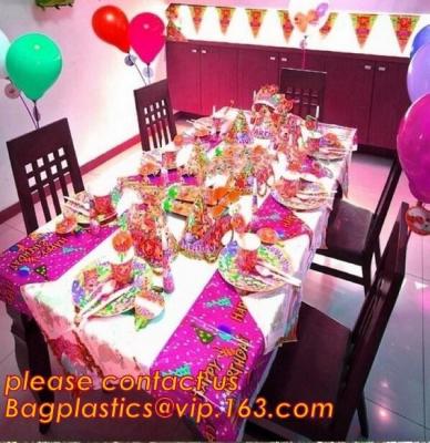 China Polk-Punkt-Plastiktischdecke Tablecover-Babyparty-Geburtstagsfeier-Versorgungs-Dekor-Tischdecke, Partei-Versorgungs-Mädchen-Geburtstag E zu verkaufen