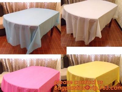 China Colorful Plastic Tablecloth Wedding Decoration Supplies Party Table Cover 10 colors to choose, Waterproof Table Cover Pa for sale