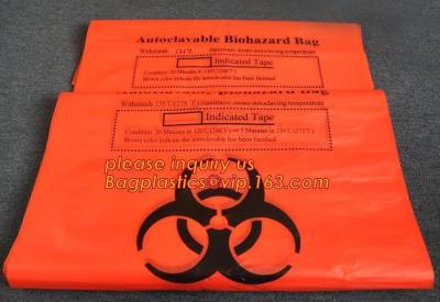 China biohazard large plastic medical waste bag, Autoclave Biohazard Bag Plastic for Healthcare Medical Waste Bags, Biohazard for sale