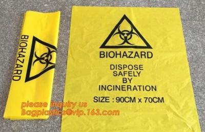 China plastic biohazard medical waste bag, Biohazard Bags, Medical Waste Bags, Clinical Waste Bags LDPE medical plastic Zip lockkk for sale