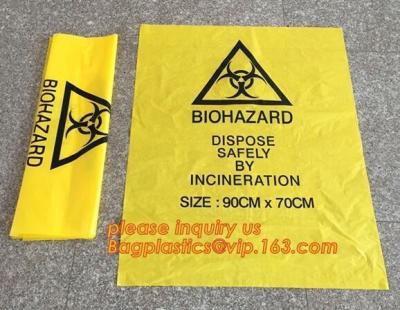 China heavy duty red medical biohazard garbage trash bags, PE Eco-friendly biohazard garbage bags, Heavy Duty biohazard infect for sale