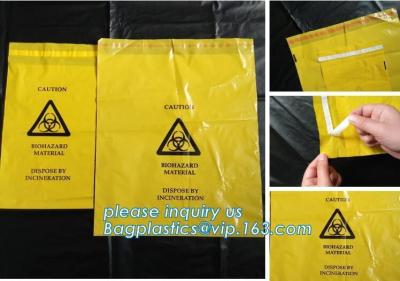 China medical trash bin liner bags biohazard waste garbage bags, Health Hazards bags, biohazard waste bags medical waste bag, for sale