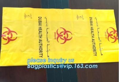 China Medical Consumables Biohazard waste bag, Drawstring Medical Waste Bags, Medical Biohazard Autoclave Bags, bagplastics for sale