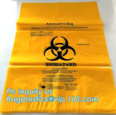 China Saco plástico dos desperdícios do bio lixo Degradable do desperdício do Biohazard do hospital para o lixo, desperdício médico biodegradável B do Biohazard à venda