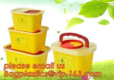 China BIOHAZARD WASTE CONTAINERS, PLASTIC STORAGE BOX, MEDICAL TOOL BOX, SHARP CONTAINER, SAFETY BOX, Disposable Hospital Bioh for sale