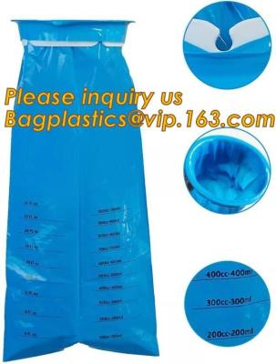 China emesis vomit bag disposable,Used for hospita/ travel /airplane/ disposable blue plastic vomit bag with ring Medical Emes for sale