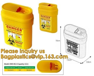 China Disposal sharp container for store and dispose of medical waste,Cheap Disposable Plastic Medical Sharp Safe Container 1L for sale