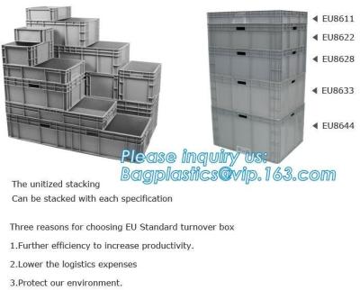 China Plastic Circulation Folding Electronic Industrial Turnover Box, Stackable turnover plastic moving box for sale, foods cr for sale