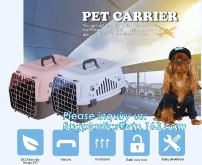 Chine Les cages en plastique de voyage de conception de mode d'animal familier de transporteur aérien de chien de transport de luxe de /Cat vendent en gros, poursuivent le Ba de chien de transporteur d'animal familier de cage d'animal familier à vendre