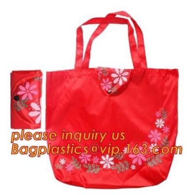 China Wholesale cheap nice design full print 210d polyester foldable shopping bag/t shirt nylon tote bag,Eco-friendly custom d for sale