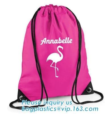 China Polyester fabric drawstring bag /advertising pull rope backpack cloth bag /nylon shoulder pocket customization BAGEASE for sale