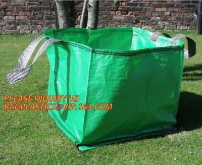 Chine Le jardin fournit les sacs pliants de jardinage réutilisables de feuille de jardin, 2Pcs/Set mauvaise herbe de feuille de jardin de déchets de la grande capacité 272L à vendre