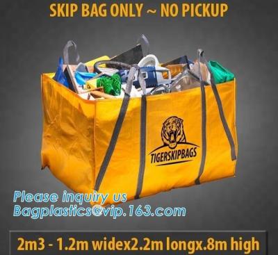 China Eco friendly garbage dumpster Bag skip Bag for construction rubbish,High temperature resistance Jumbo bitumen bag 1000kg for sale