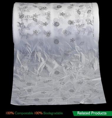 China Bolsos biodegradables del estiércol vegetal de la película, bolsos de empaquetado biodegradables para la hoja trasera respirable del bebé en venta