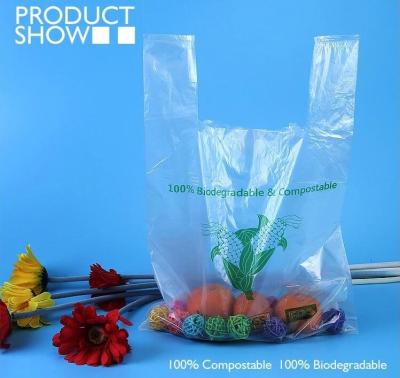 China Grocery Biodegradable Compost Bags Fully PLA Food Grade In Roll for sale