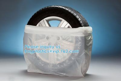 China Heavy Duty Wheel Masker Tire Storage Bag , Disposable Tyre Bag On Roll Tire Storage for sale