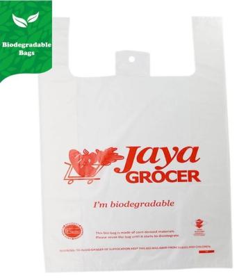 Chine Le sac compostable biodégradable de poignée de PBAT, sac pratique compostable, poignée découpée avec des matrices, doux, manipulent le sac de déchets compostable à vendre