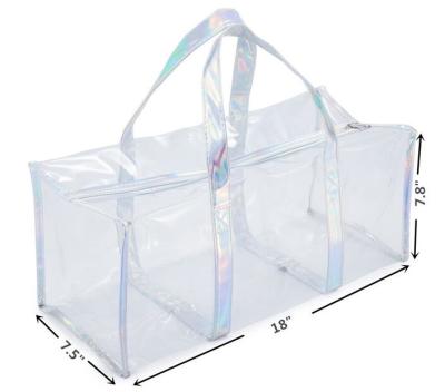 China Reißverschlussschließung Stadions-Tasche transparenter Tote Bag Large Beach Bag und Totalisatoren mit Reißverschluss Carry Shopping Bag For Women zu verkaufen