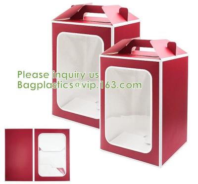 China Flower Bouquet Gift Bags With Handles, Wedding Party favor bags holidays and festivals gift wrap package for sale