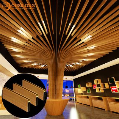 China Linear Aluminium Metal Drop Ceiling Tiles Metallic 0.8mm Heat Transfer Coating for sale