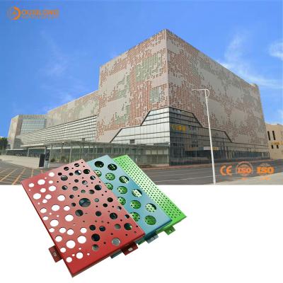 China Laser Cut Curtain Wall Perforated Aluminum Metal Facade Cladding Panels for sale