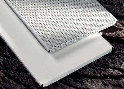 China Custom Perforated Metal Ceiling Tiles Panels E Shaped For Drop Down Ceiling , Hook On for sale