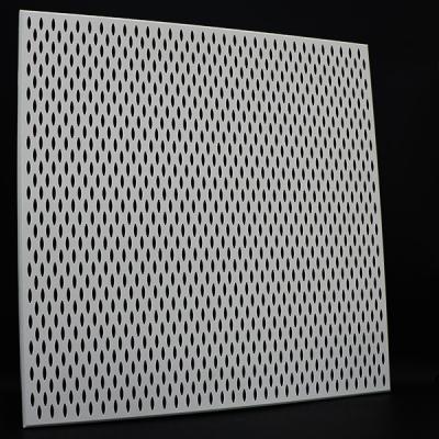 China Fireproof Clip In Ceiling Panel , 600*600 Large Aluminum Plafond Perforated Metal Tiles for sale