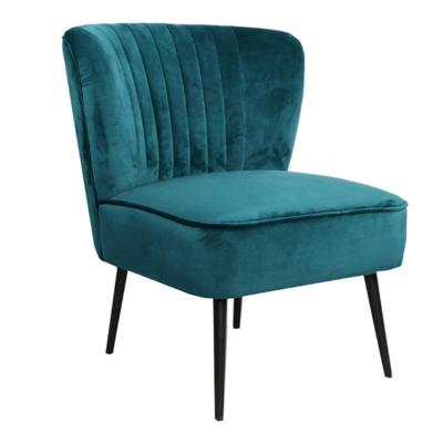 China Removable Wholesale Nordic Single Piece Furniture Velvet Modern Luxury Design Dining Chair With Metal Legs for sale