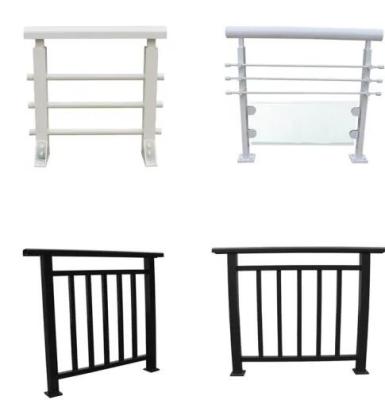 China Hospital Outside Aluminum Profile Handrail Railing Aluminum Exterior Porch Black White Aluminum Railing for sale