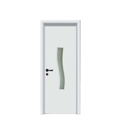 China Modern Waterproof Composite WPC Door Panel Bathroom Glass WPC Door for sale