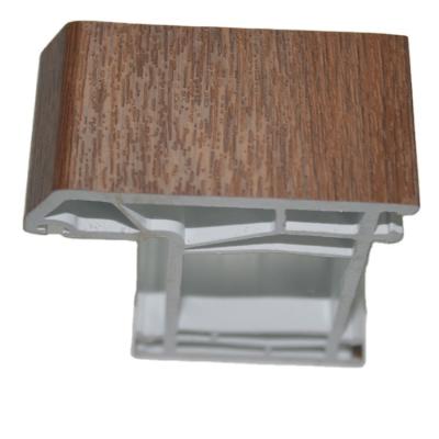 China Modern 60 Series Black Walnut Lamination Upvc Profile Casement For Swing Windows Polycarbonate Sheet PC Sun Sheet for sale