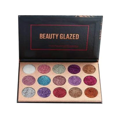 China Recycled Materials Customized Private Label Makeup Beauty Glitter Eyeshadow Pan Palette Luxury Brand Packaging Empty Cosmetic Paper Box for sale