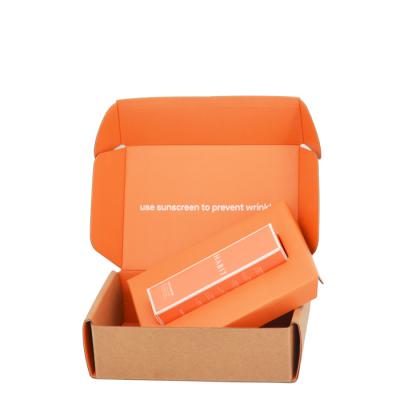 China Recyclable Custom Logo Eco Friendly Pink Color Apparel Cosmetic Dress Gift Packaging Corrugated Mailing Box for sale