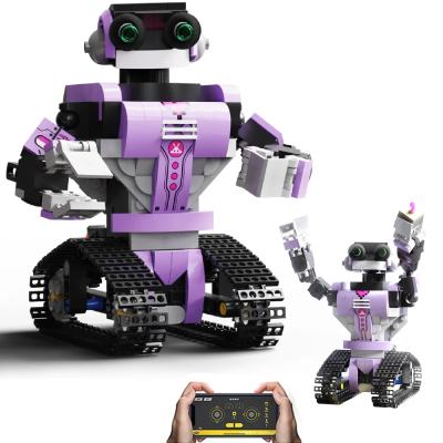 China Hot Selling Toy 2022 Battery Operated UOBOT AAP Programming Robot Remote Control Version Of Small Particle Set Toy Building Blocks For Children for sale