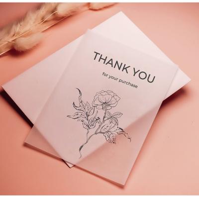 China Europe Luxury Envelope Transparent PVC Sulfate Butter Paper Printing Custom Professional Customer Thank You Invitation Card for sale