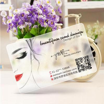 China NFC 2021 Custom Display Etc Factory Promotion Frosted Transparent Business PVC Business Card for sale