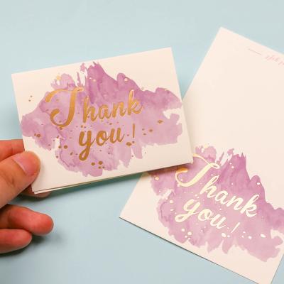 China Europe Luxury Customized Pink Colored Paper Thank You Cards, Custom Paper Greeting Cards, Business Cards With Logo for sale