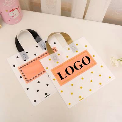 China Cheap biodegradable die cut CLOTHING custom printed shopping plastic bag with logo for clothes for sale