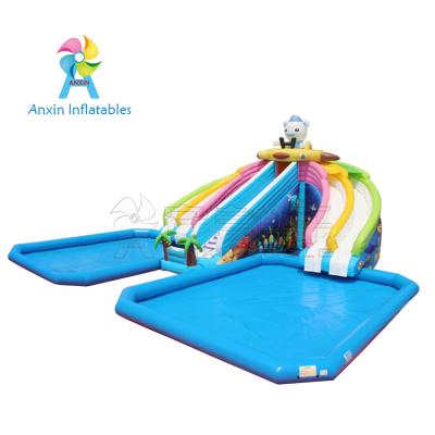 China Fun For Kids Inflatable Water Park Inflatable Mobile Combo Water Park Inflatable Water Slide With Pool for sale