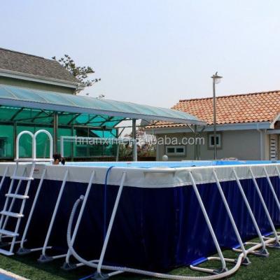 China Amusement park mobile family portable metal frame swimming pool/family frame swimming pool for sale for sale