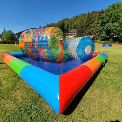 China PVC Cheap Price Inflatable Water Roller Amusement Roller Water Walking Roller for Adults and Kids for sale