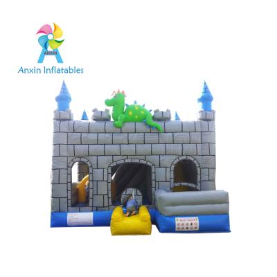 China PVC Inflatable Dragon Bouncy Jumping Castle With Side Slide Combo Prices for sale