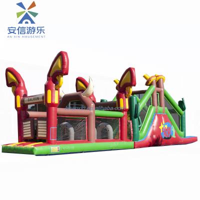 China PVC China Factory Customized Amusement Equipment Inflatable Obstacle Course For Adult And Kids for sale