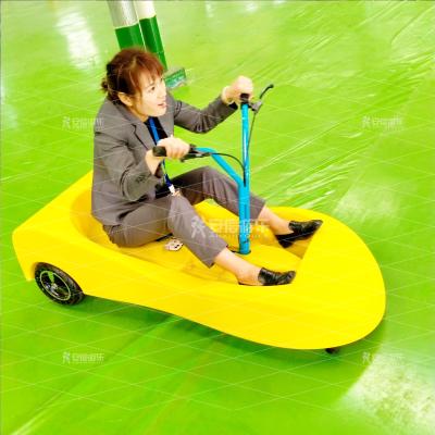 China Factory supply direct parent child activities steel slide grass car adults than entertainment car ski sledge cart for sale